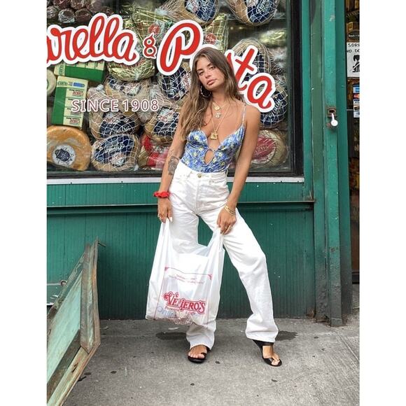 Heavy Manners White Original Denim Cotton High Waist Straight 26 X 31 - Picture 1 of 4
